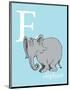 E is for Elephant (blue)-Theodor (Dr. Seuss) Geisel-Mounted Art Print