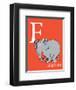 E is for Elephant (red)-Theodor (Dr. Seuss) Geisel-Framed Art Print