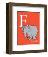 E is for Elephant (red)-Theodor (Dr. Seuss) Geisel-Framed Art Print