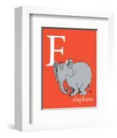 E is for Elephant (red)-Theodor (Dr. Seuss) Geisel-Framed Art Print