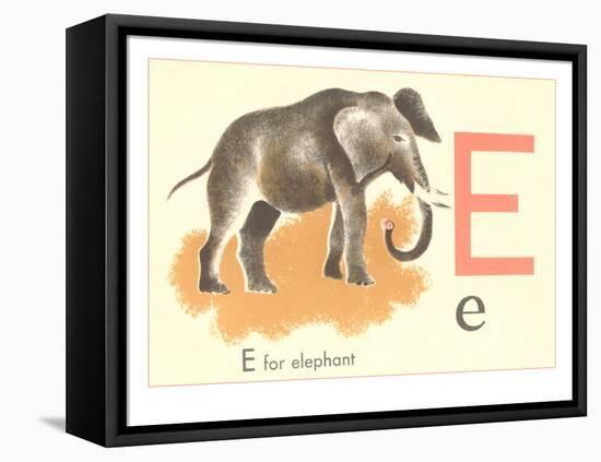 E is for Elephant-null-Framed Stretched Canvas