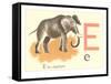 E is for Elephant-null-Framed Stretched Canvas