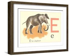 E is for Elephant-null-Framed Art Print