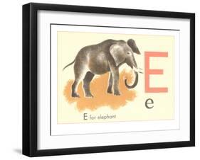 E is for Elephant-null-Framed Art Print