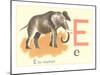 E is for Elephant-null-Mounted Art Print