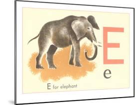 E is for Elephant-null-Mounted Art Print