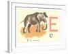 E is for Elephant-null-Framed Art Print