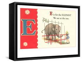 E is for Elephant-null-Framed Stretched Canvas