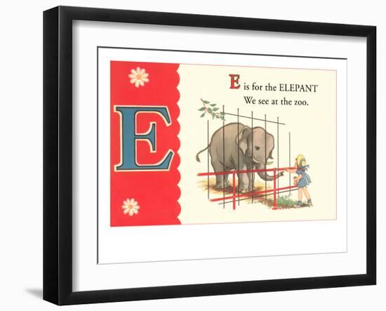 E is for Elephant-null-Framed Art Print