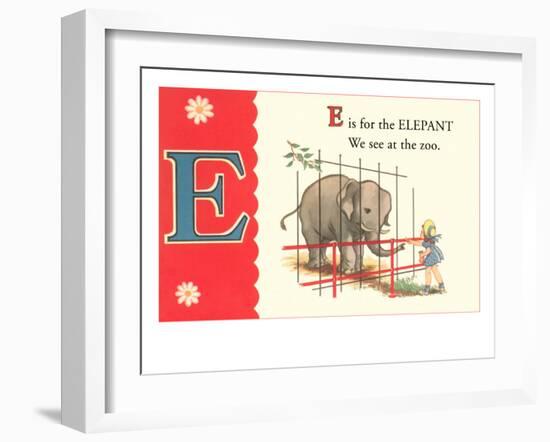 E is for Elephant-null-Framed Art Print