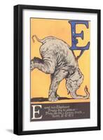 E Is for Elephant-null-Framed Art Print