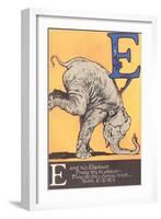 E Is for Elephant-null-Framed Art Print