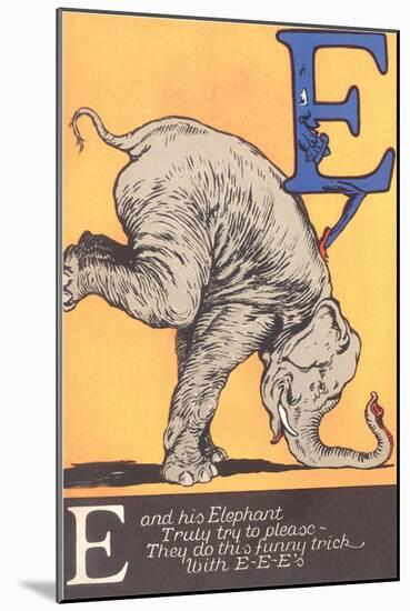 E Is for Elephant-null-Mounted Art Print