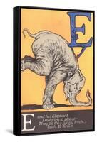 E Is for Elephant-null-Framed Stretched Canvas