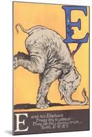 E Is for Elephant-null-Mounted Art Print