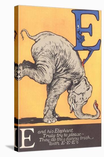 E Is for Elephant-null-Stretched Canvas