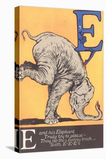 E Is for Elephant-null-Stretched Canvas