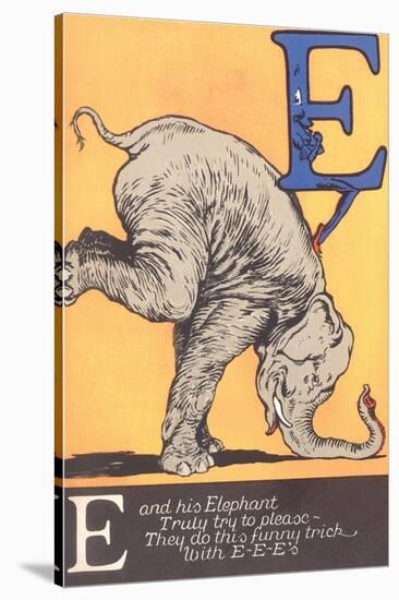 E Is for Elephant-null-Stretched Canvas