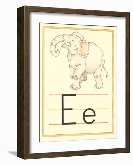 E Is for Elephant-null-Framed Art Print