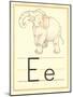 E Is for Elephant-null-Mounted Art Print