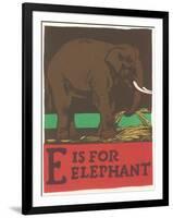 E is for Elephant-null-Framed Art Print