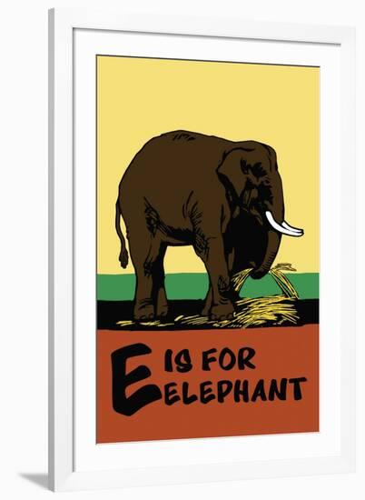 E is for Elephant-Charles Buckles Falls-Framed Art Print