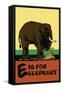 E is for Elephant-Charles Buckles Falls-Framed Stretched Canvas