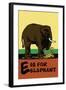 E is for Elephant-Charles Buckles Falls-Framed Art Print