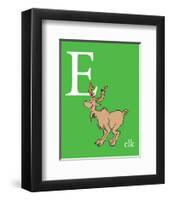 E is for Elk (green)-Theodor (Dr. Seuss) Geisel-Framed Art Print