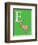 E is for Elk (green)-Theodor (Dr. Seuss) Geisel-Framed Art Print