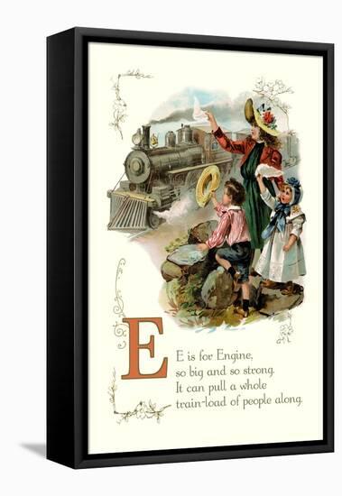 E is for Engine-null-Framed Stretched Canvas
