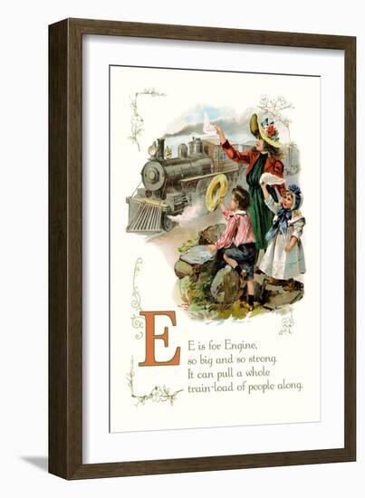 E is for Engine-null-Framed Art Print