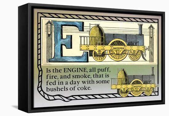 E is the Engine-null-Framed Stretched Canvas