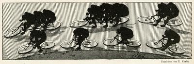 Cycling Silhouette-E. Kneiss-Framed Stretched Canvas