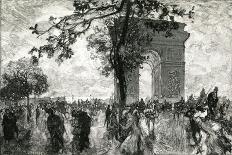 Paris, France - Arc de Triomphe-E. Lepere-Stretched Canvas