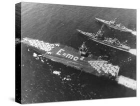 E=Mc2 on USS Enterprise Aircraft Carrier-null-Stretched Canvas
