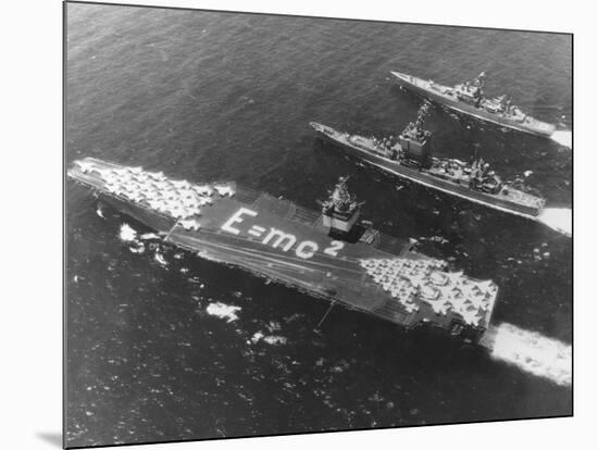 E=Mc2 on USS Enterprise Aircraft Carrier-null-Mounted Photographic Print