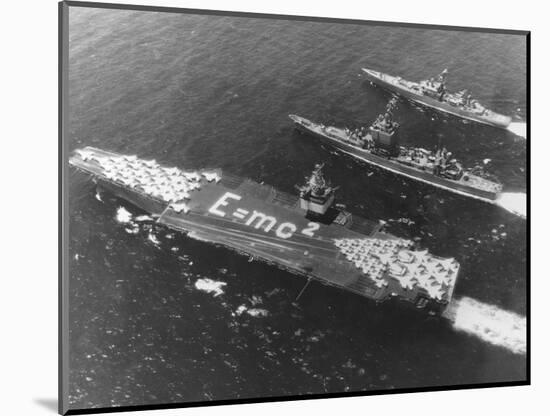 E=Mc2 on USS Enterprise Aircraft Carrier-null-Mounted Photographic Print