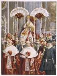 Pope Leo XIII (Gioacchino Vincenzo Raffaelle Luigi Pecci) Borne in Procession in St. Peter's Rome-E. Nardi-Art Print