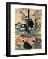 E O Narau Kodomo Tachi, Children in a Painting Class-Utagawa Kuniyoshi-Framed Giclee Print