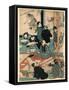 E O Narau Kodomo Tachi, Children in a Painting Class-Utagawa Kuniyoshi-Framed Stretched Canvas