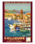 Collioure, France - Eastern Pyrenees - Railways Paris-Orleans-Midi-E^ Paul Champseix-Mounted Giclee Print