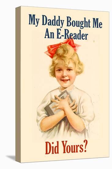 E-Reader Retro Advertising-null-Stretched Canvas