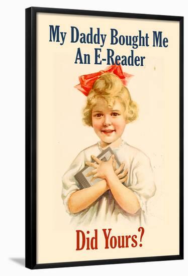 E-Reader Retro Advertising-null-Framed Poster