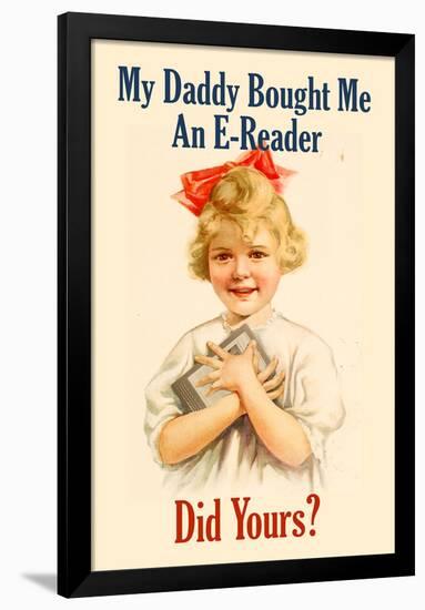 E-Reader Retro Advertising-null-Framed Poster