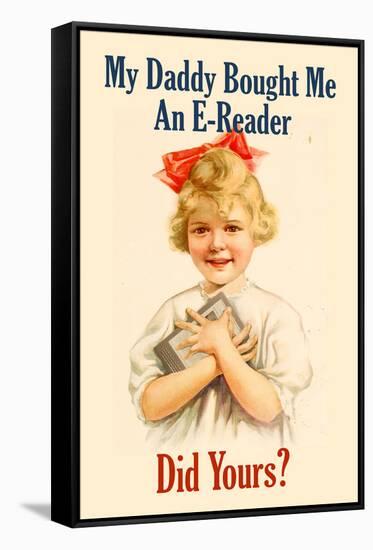 E-Reader Retro Advertising-null-Framed Stretched Canvas