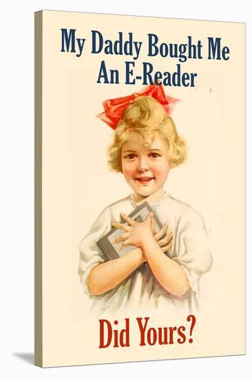 E-Reader Retro Advertising-null-Stretched Canvas