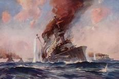 WW1 - Second Battle of Dover Strait - HMS Broke Rams Germans-E.s. Hodgson-Framed Stretched Canvas