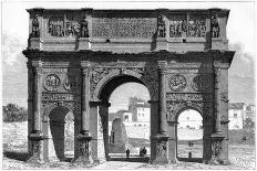 The Arch of Constantine, Rome, Italy, 19th Century-E Therond-Giclee Print