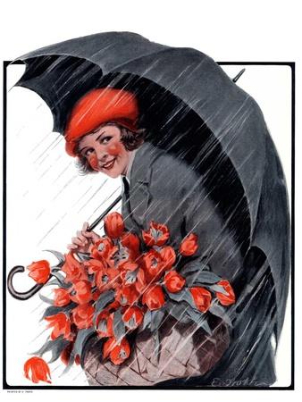 "April Showers and Basket of Flowers,"April 26, 1924